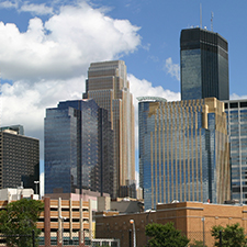 Minneapolis square skyline